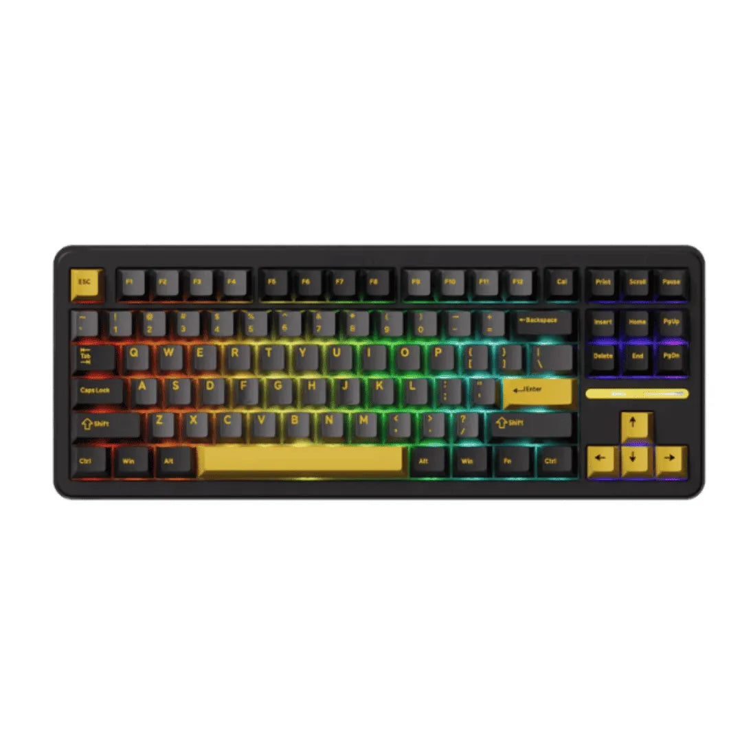 Teclado Mecanico Akko TAC87, Black e Gold, Switch Mirror