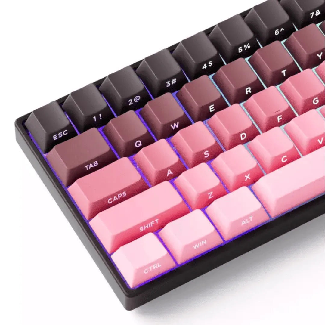 Teclado Magnético Monsgeek FUN60 Ultra 8K SP, Black Pink Gradient, Switch Akko Glare