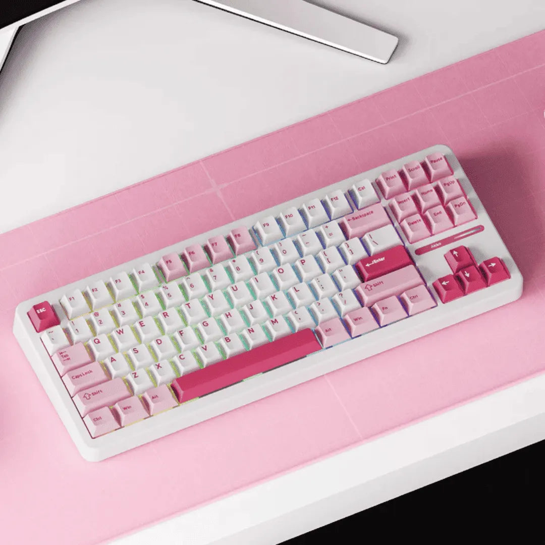 Teclado Mecanico Akko TAC87, Prunus Lannesiana, Switch Stellar Rose