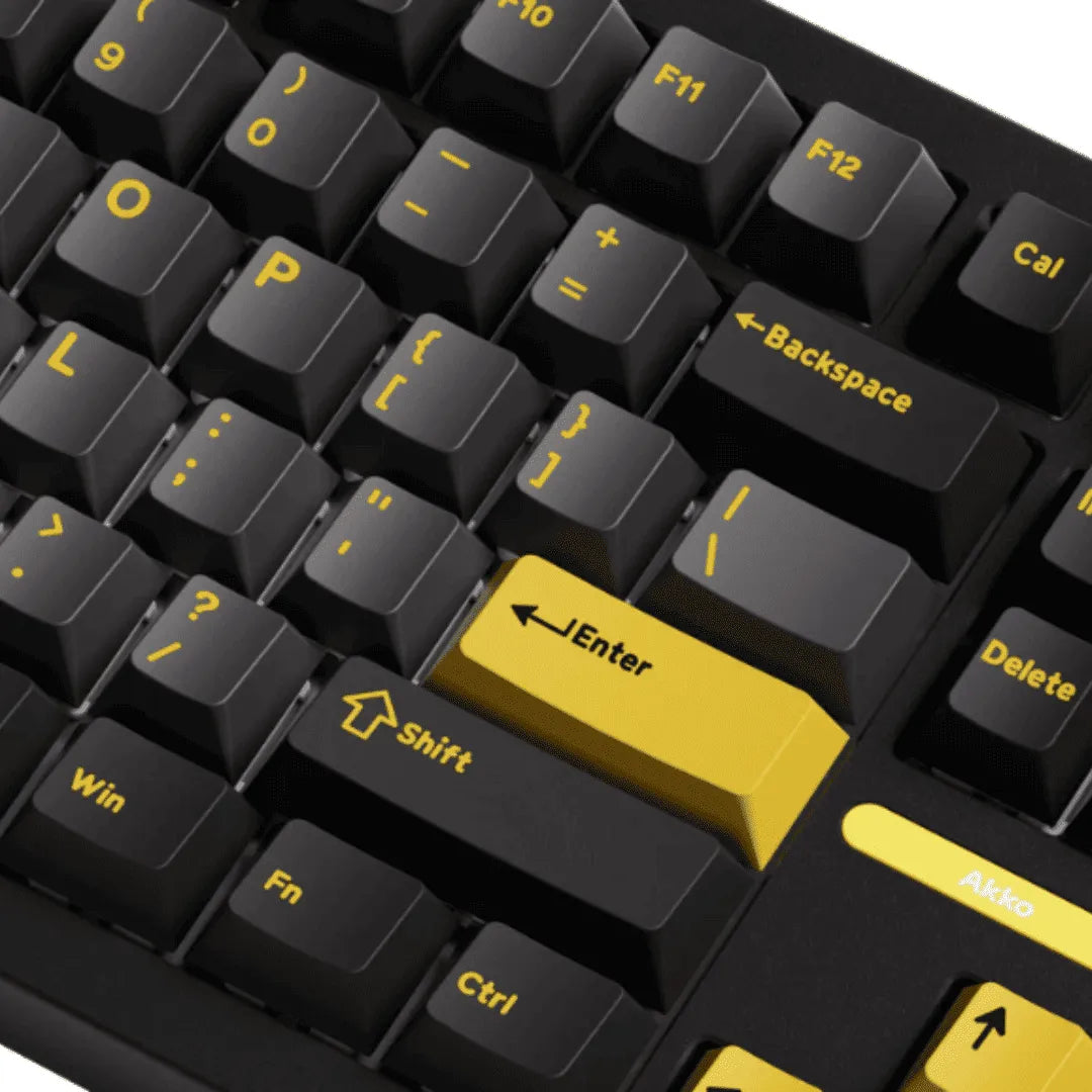Teclado Mecanico Akko TAC87, Black e Gold, Switch Mirror