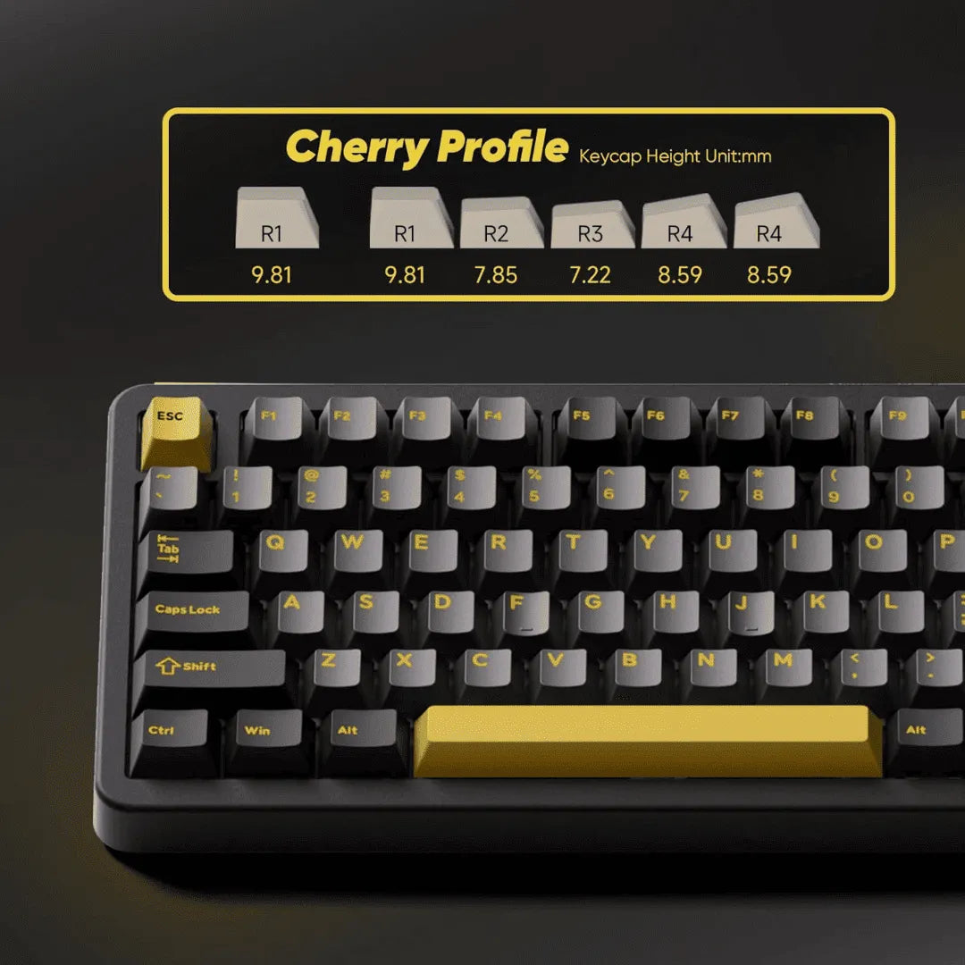 Teclado Mecanico Akko TAC87, Black e Gold, Switch Mirror