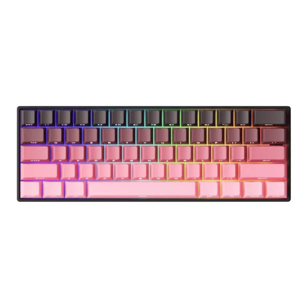 Teclado Magnético Monsgeek FUN60 Ultra 8K SP, Black Pink Gradient, Switch Akko Glare