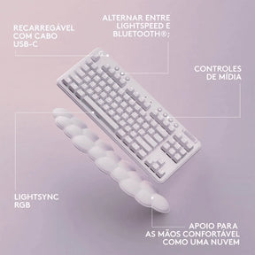 Teclado Mecânico Logitech G715 LIGHTSPEED ABNT2, Switch GX Brown Tactile